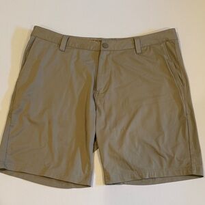 RHONE Men's Khaki Flat Front M19 Commuter  Shorts Size 36